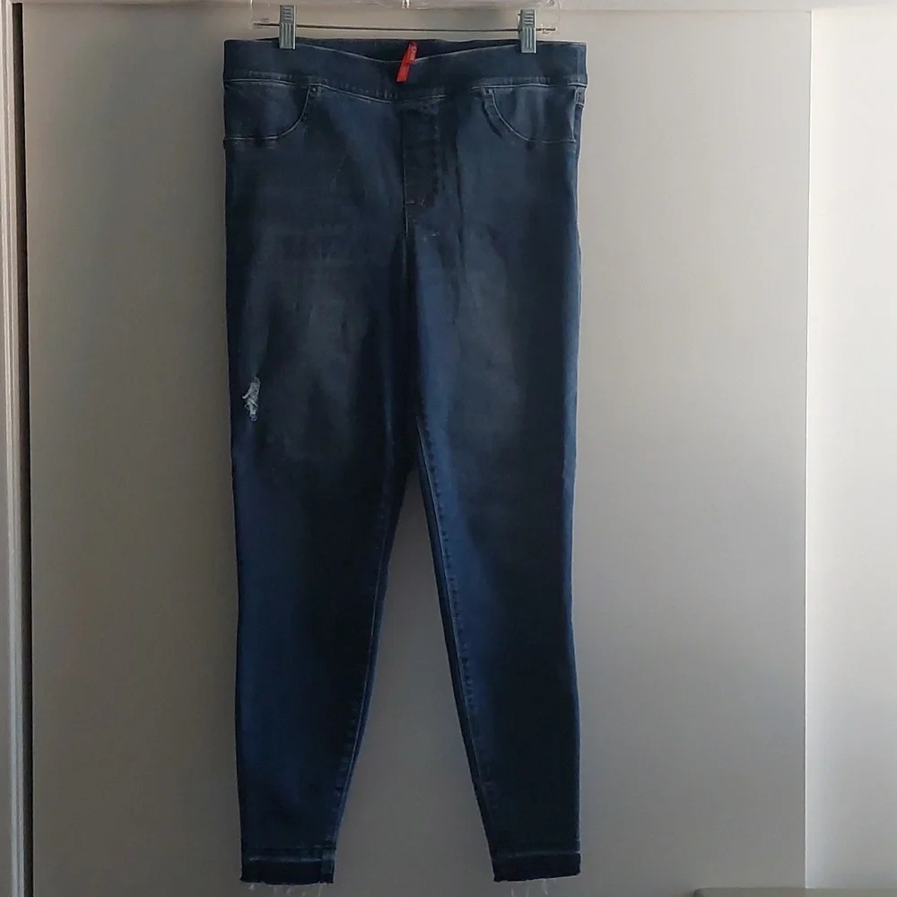 Spanx Pull-on Ankle Skinny Jeans Size XL Euc - Picture 5 of 9